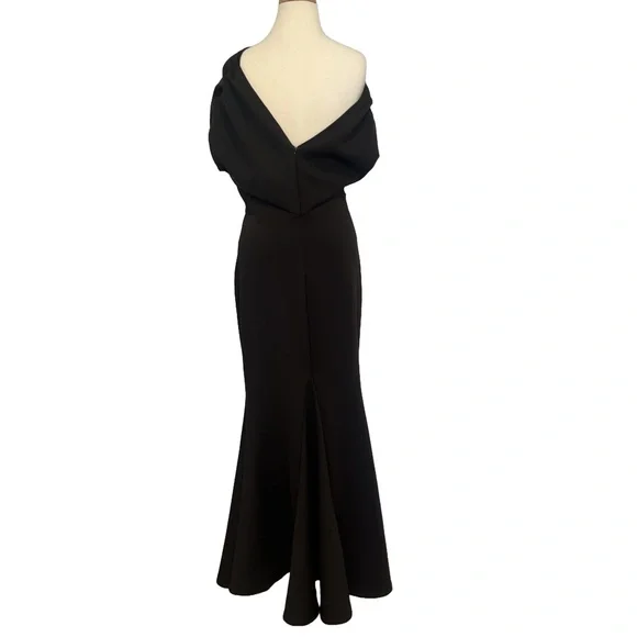 Elegant Black Off-Shoulder Evening Gown
